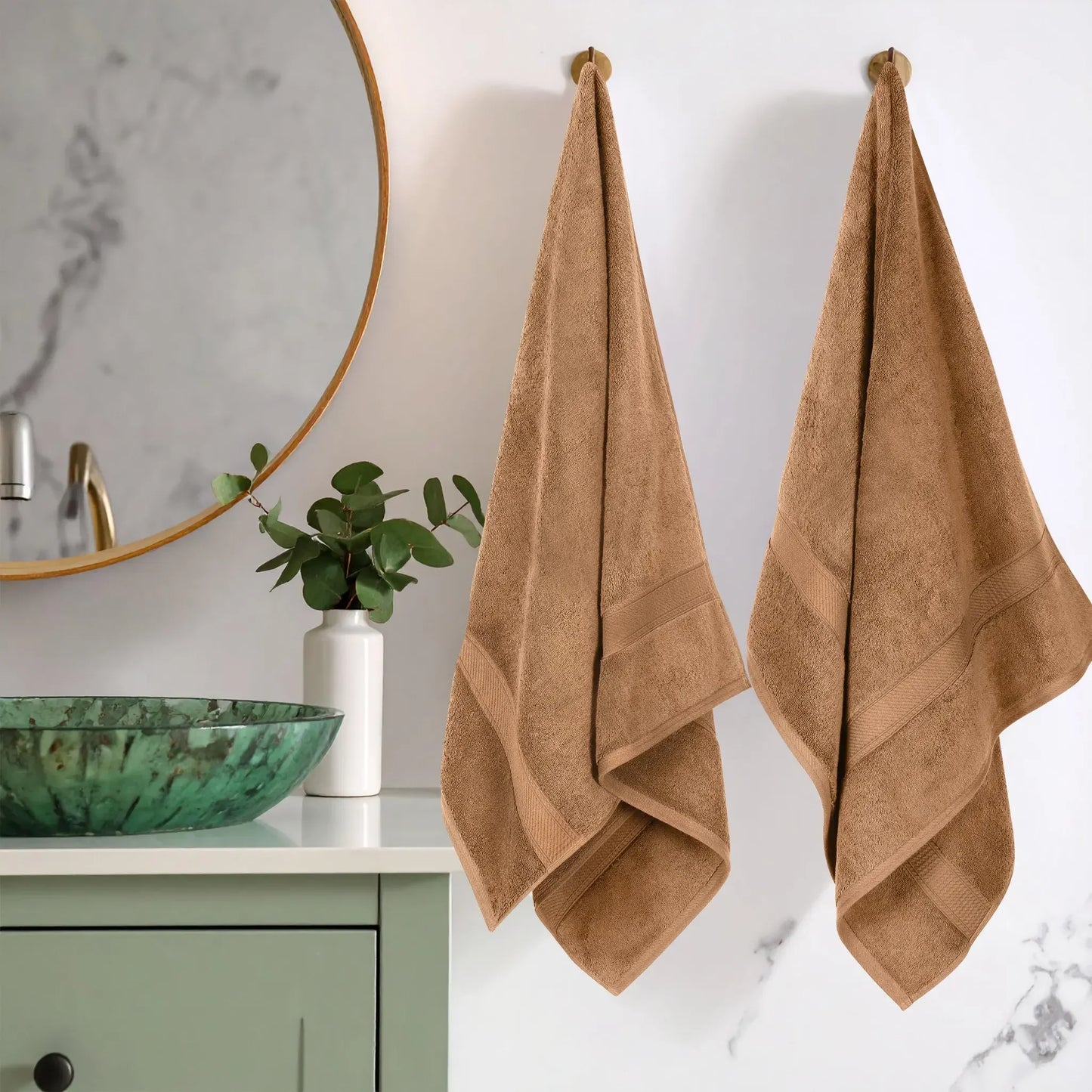 Madeline Egyptian Cotton Pile Heavyweight 2 Piece Bath Towel Set