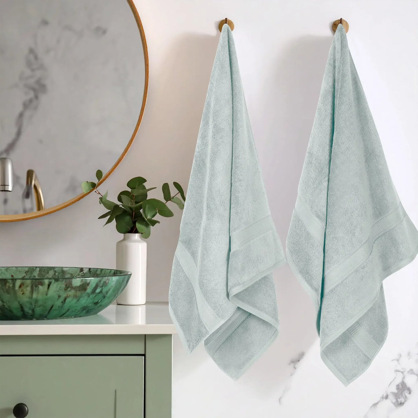 Madeline Egyptian Cotton Pile Heavyweight 2 Piece Bath Towel Set