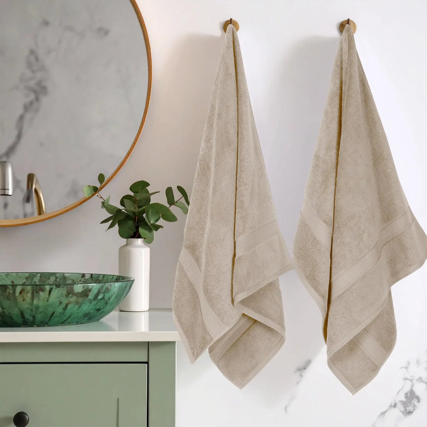Madeline Egyptian Cotton Pile Heavyweight 2 Piece Bath Towel Set