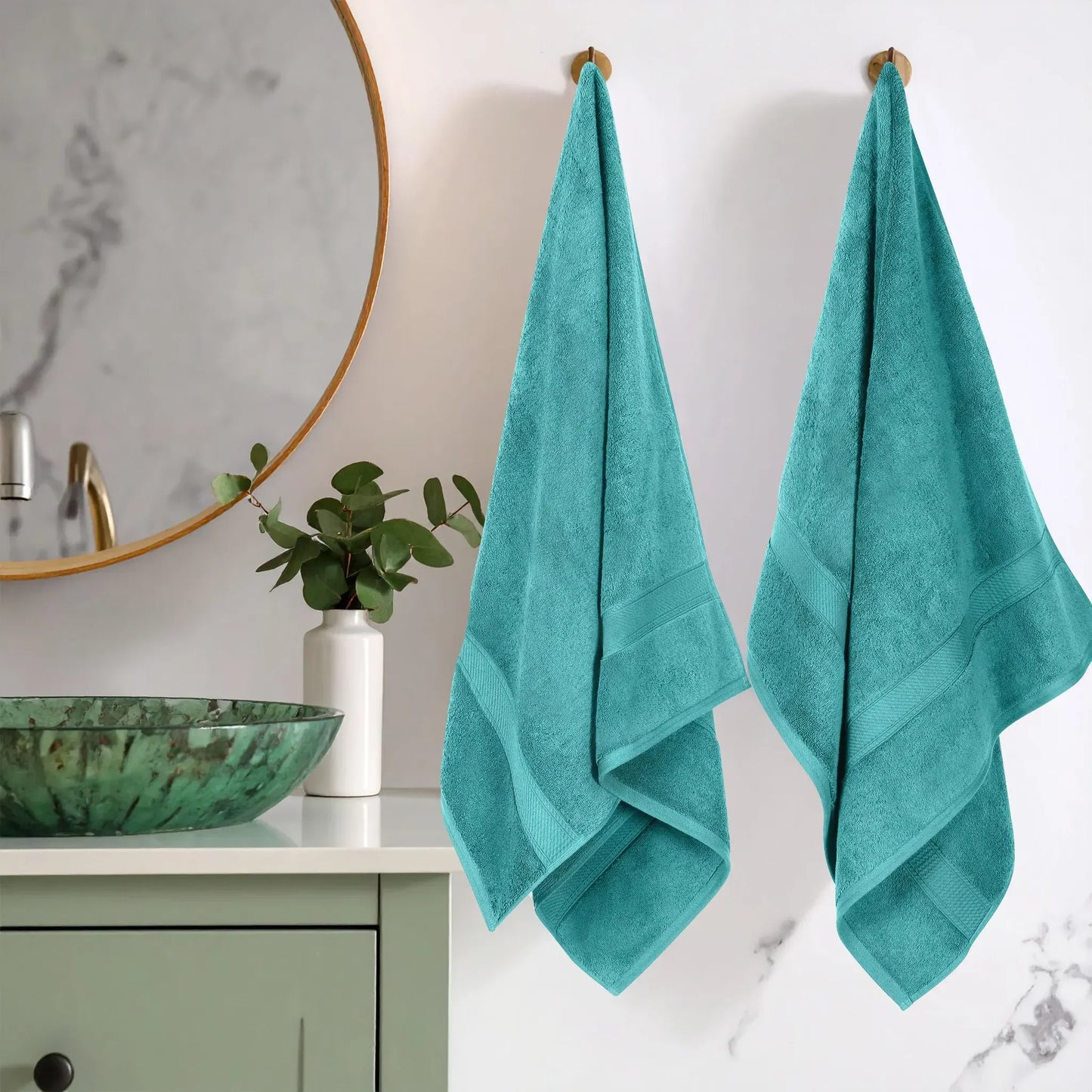 Madeline Egyptian Cotton Pile Heavyweight 2 Piece Bath Towel Set