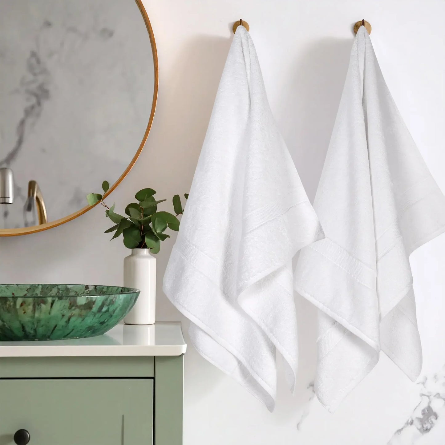 Madeline Egyptian Cotton Pile Heavyweight 2 Piece Bath Towel Set