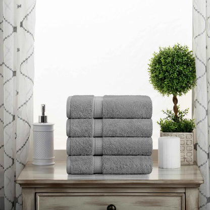 Madeline Egyptian Cotton Pile Plush Heavyweight Hand Towel Set of 4