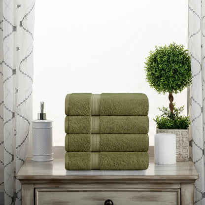 Madeline Egyptian Cotton Pile Plush Heavyweight Hand Towel Set of 4