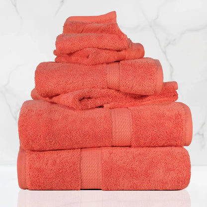 Madeline Egyptian Cotton Pile Plush Heavyweight 6 Piece Towel Set