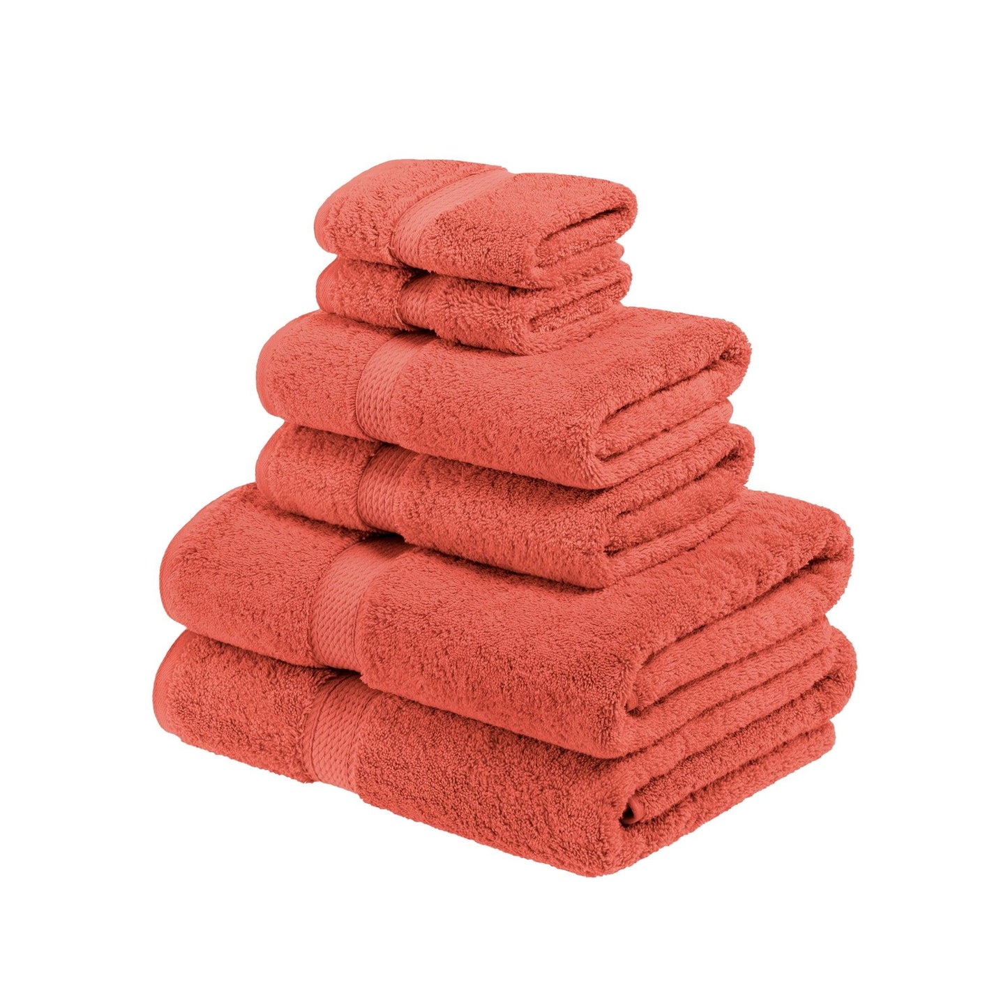 Madison Egyptian Cotton Pile Plush Heavyweight 6 Piece Towel Set