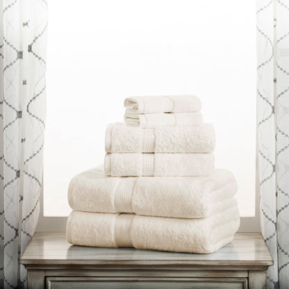 Madison Egyptian Cotton Pile Plush Heavyweight 6 Piece Towel Set