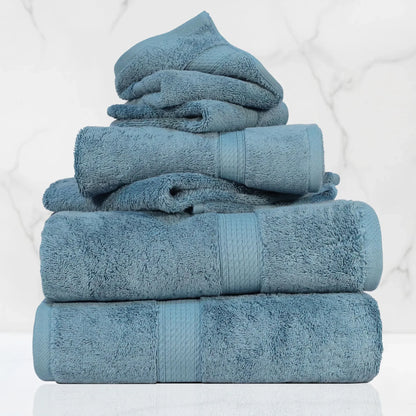 Madeline Egyptian Cotton Pile Plush Heavyweight 6 Piece Towel Set