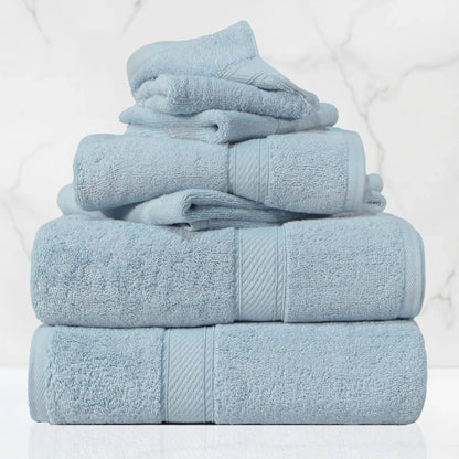 Madeline Egyptian Cotton Pile Plush Heavyweight 6 Piece Towel Set