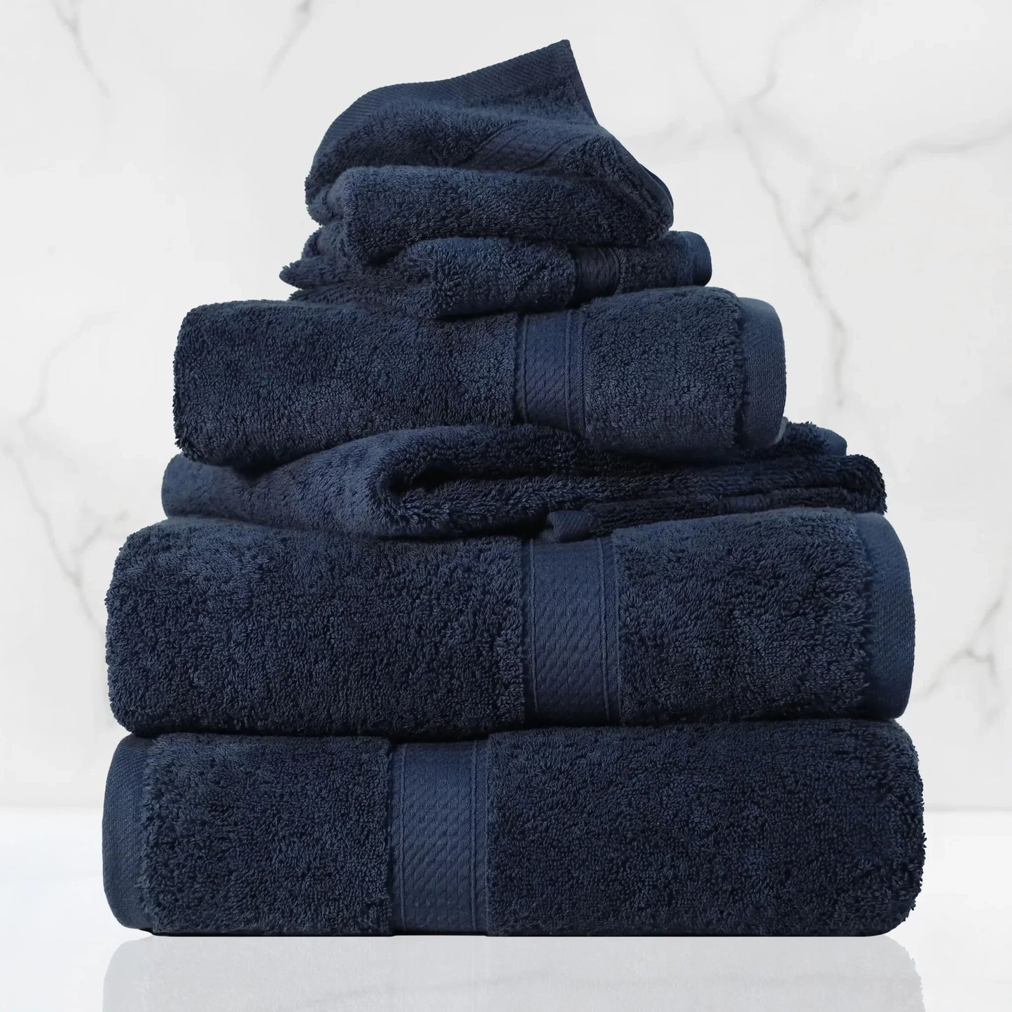 Madeline Egyptian Cotton Pile Plush Heavyweight 6 Piece Towel Set