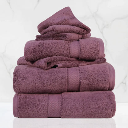 Madeline Egyptian Cotton Pile Plush Heavyweight 6 Piece Towel Set