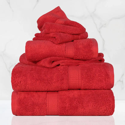 Madeline Egyptian Cotton Pile Plush Heavyweight 6 Piece Towel Set