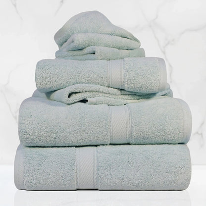 Madeline Egyptian Cotton Pile Plush Heavyweight 6 Piece Towel Set