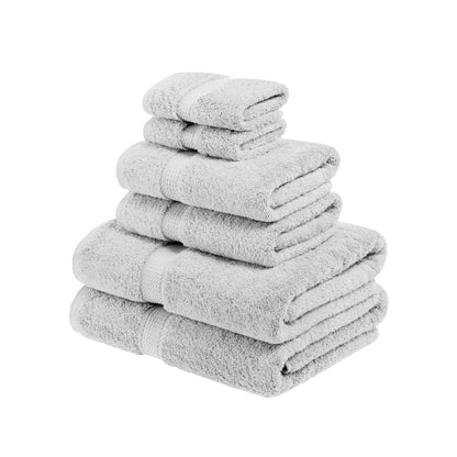 Madison Egyptian Cotton Pile Plush Heavyweight 6 Piece Towel Set