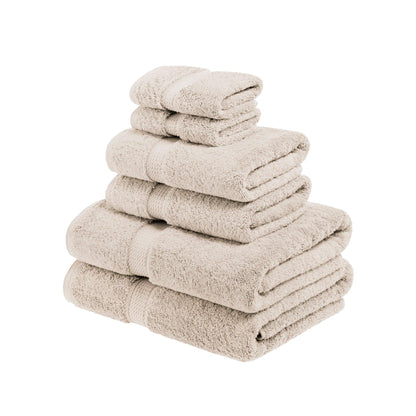 Madison Egyptian Cotton Pile Plush Heavyweight 6 Piece Towel Set
