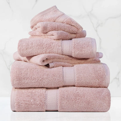 Madeline Egyptian Cotton Pile Plush Heavyweight 6 Piece Towel Set