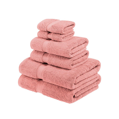 Madison Egyptian Cotton Pile Plush Heavyweight 6 Piece Towel Set