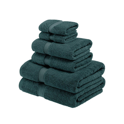 Madison Egyptian Cotton Pile Plush Heavyweight 6 Piece Towel Set