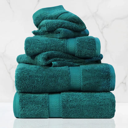 Madeline Egyptian Cotton Pile Plush Heavyweight 6 Piece Towel Set