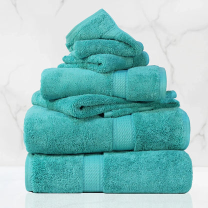 Madeline Egyptian Cotton Pile Plush Heavyweight 6 Piece Towel Set