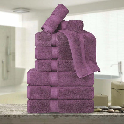 Madeline Egyptian Cotton Pile Plush Heavyweight 9 Piece Towel Set