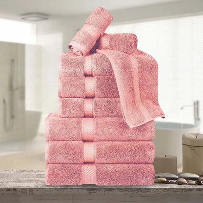 Madeline Egyptian Cotton Pile Plush Heavyweight 9 Piece Towel Set