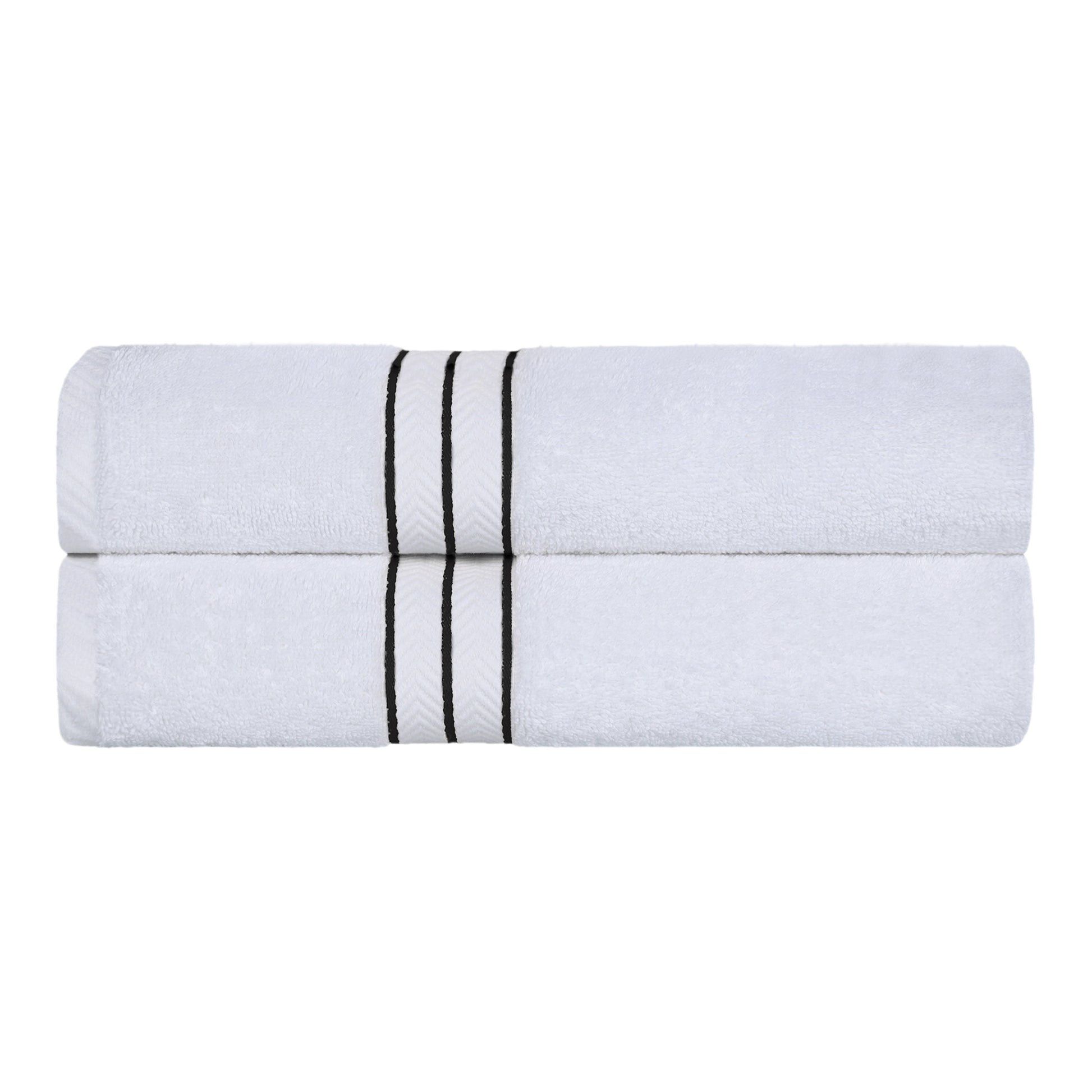 Ultra-Plush Turkish Cotton Hotel Collection Super Absorbent Solid Luxury Bathroom Set - Black