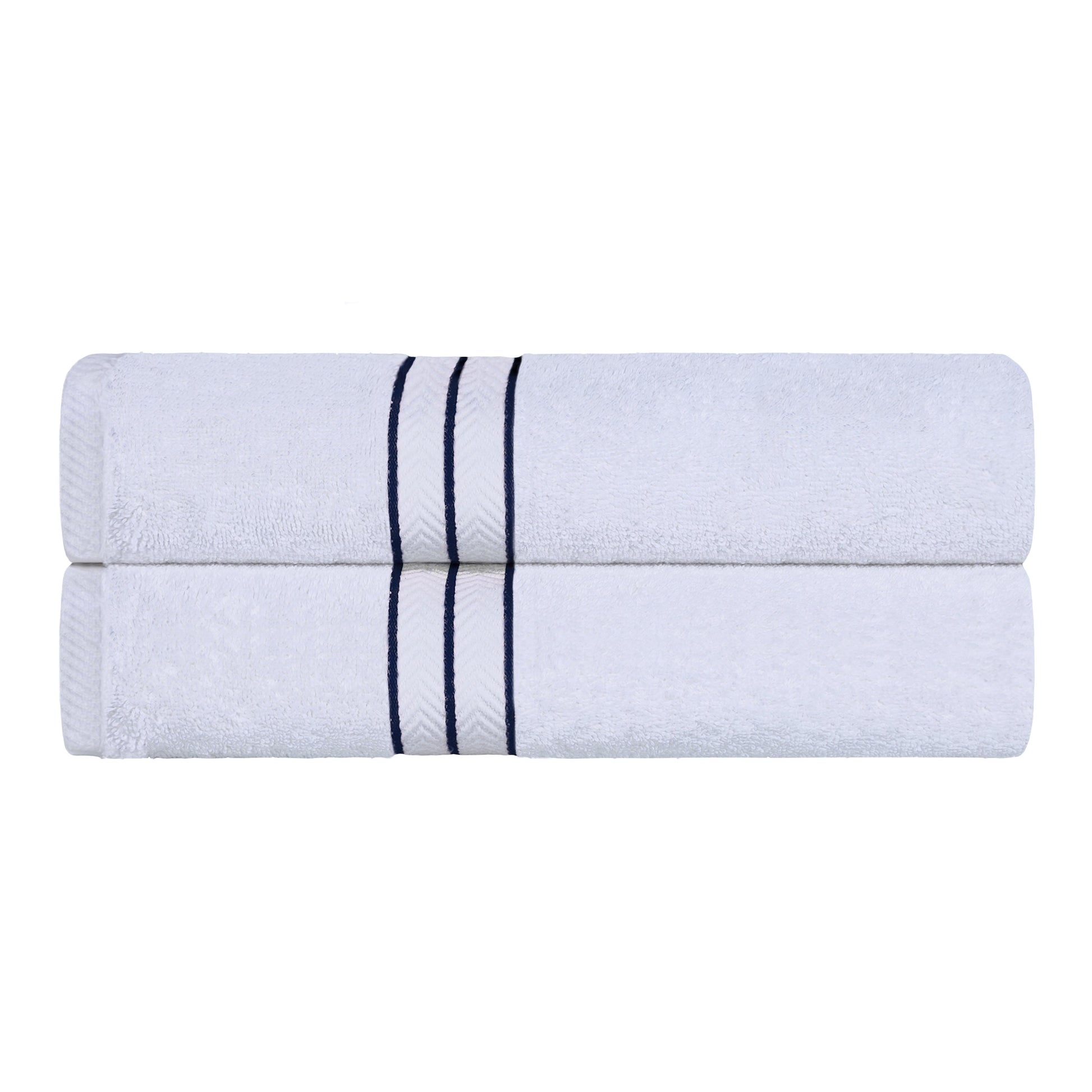 Ultra-Plush Turkish Cotton Hotel Collection Super Absorbent Solid Luxury Bathroom Set - Navy Blue