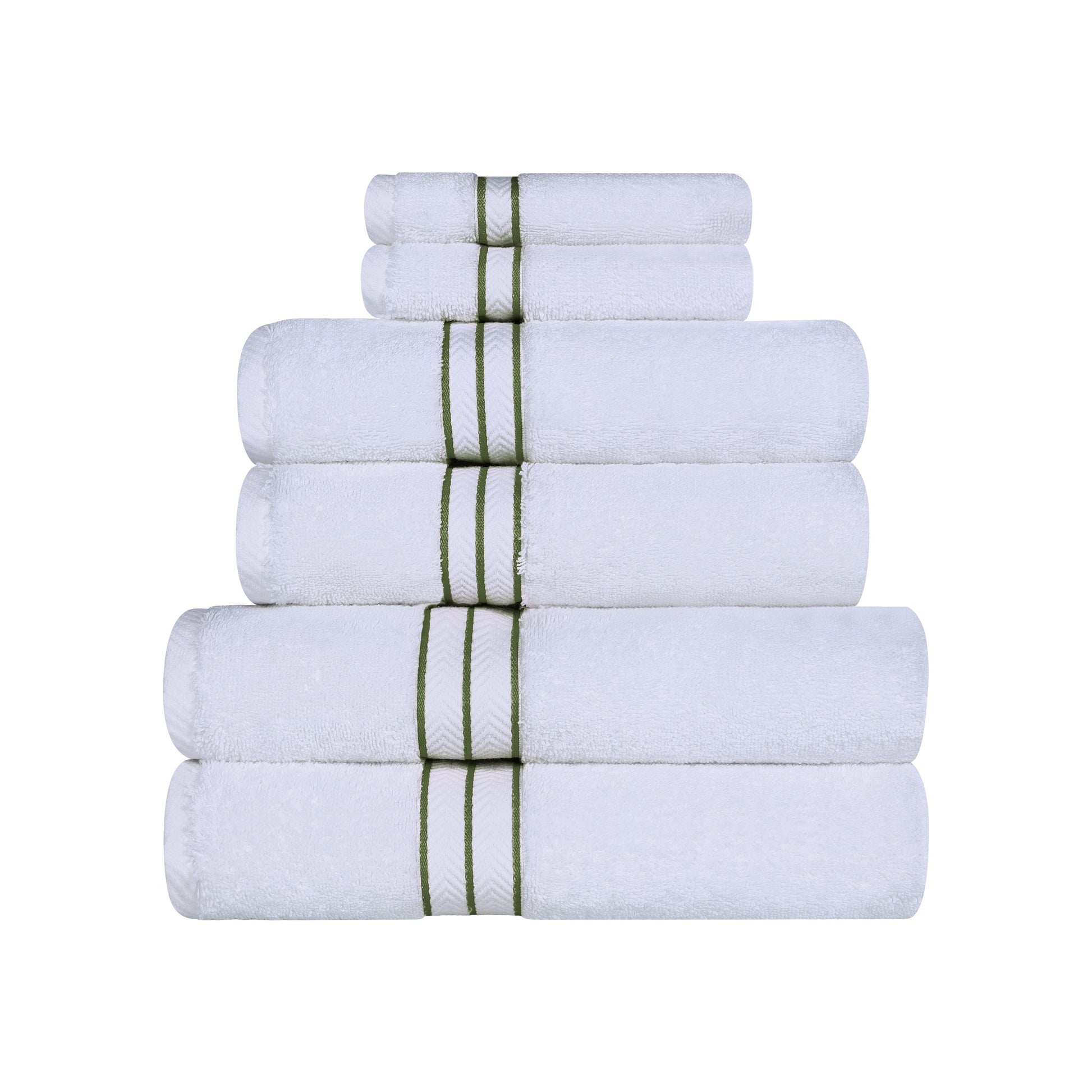 Ultra-Plush Turkish Cotton Hotel Collection Super Absorbent Solid Luxury Bathroom Set - Forest Green