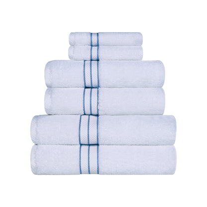 Ultra-Plush Turkish Cotton Hotel Collection Super Absorbent Solid Luxury Bathroom Set - Light Blue
