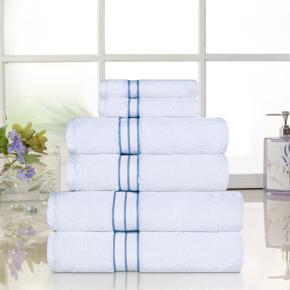 Ultra-Plush Turkish Cotton Hotel Collection Super Absorbent Solid Luxury Bathroom Set - Light Blue