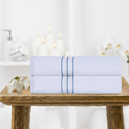 Ultra-Plush Turkish Cotton Hotel Collection Super Absorbent Solid Luxury Bathroom Set - Light Blue