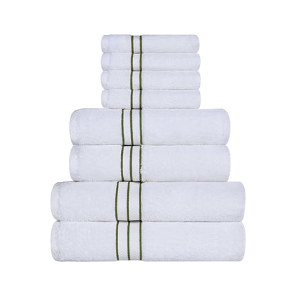 Ultra-Plush Turkish Cotton Hotel Collection Super Absorbent Solid Luxury Bathroom Set - Forest Green