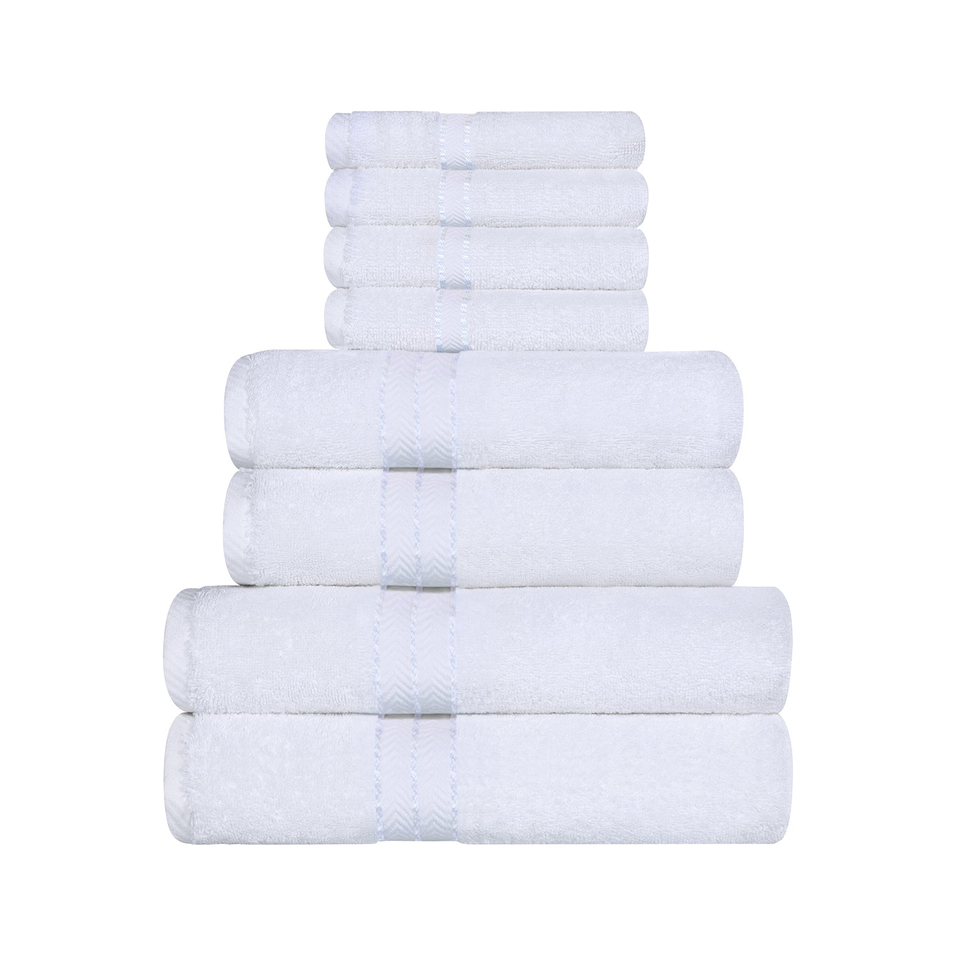 Ultra-Plush Turkish Cotton Hotel Collection Super Absorbent Solid Luxury Bathroom Set - White