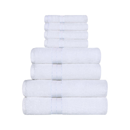 Ultra-Plush Turkish Cotton Hotel Collection Super Absorbent Solid Luxury Bathroom Set - White