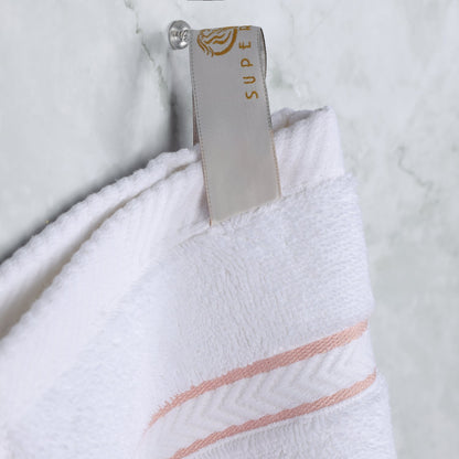 Ultra-Plush Turkish Cotton Hotel Collection Super Absorbent Solid Luxury Bathroom Set - Tea Rose