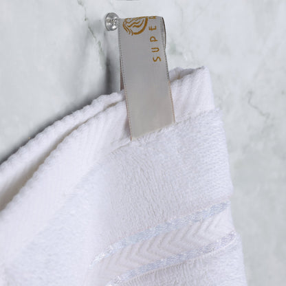 Ultra-Plush Turkish Cotton Hotel Collection Super Absorbent Solid Luxury Bathroom Set - White