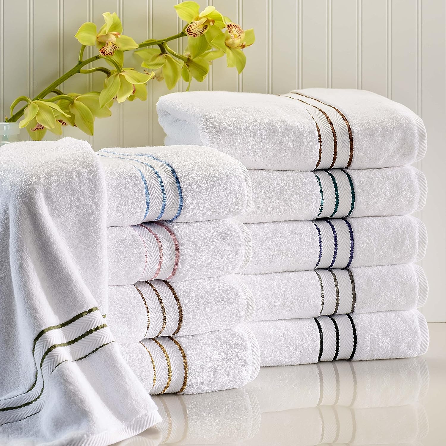 Superior Ultra-Plush Turkish Cotton Super Absorbent Solid Bath Towel Set of 4 -  Teal