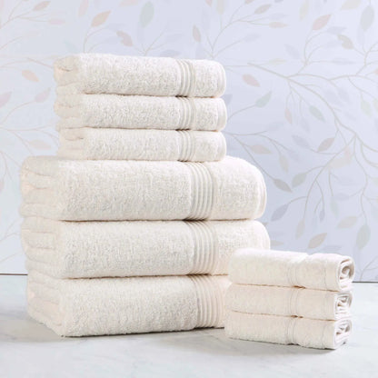Heritage Egyptian Cotton Plush Absorbent Luxury 9 Piece Towel Set