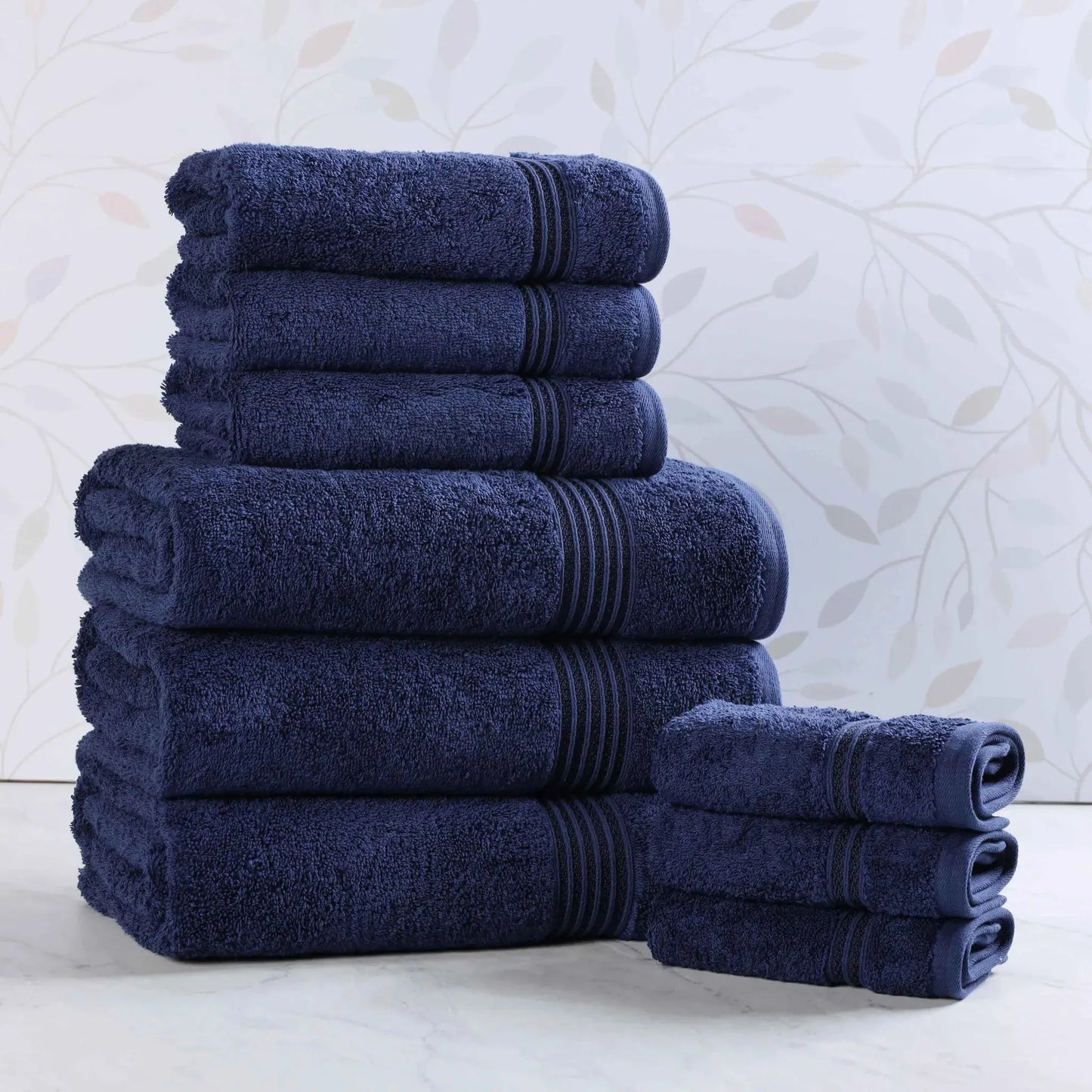 Heritage Egyptian Cotton Plush Absorbent Luxury 9 Piece Towel Set