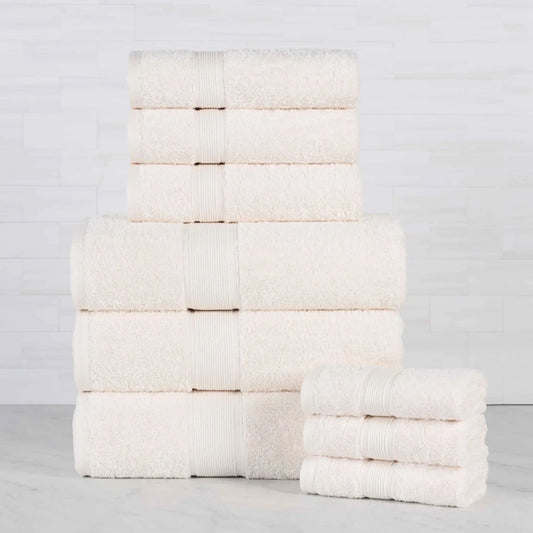 Oregon Organic Cotton Medium Weight Solid 9-Piece Towel Set