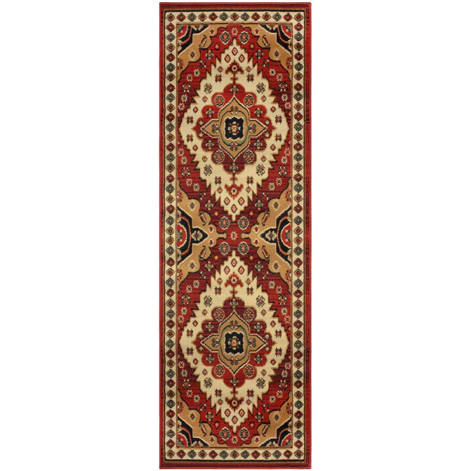 Aztec Southwestern Indoor Area Rug or Runner Rug - Red