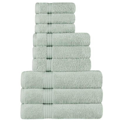 Egyptian Cotton Highly Absorbent Solid 9 Piece Ultra Soft Towel Set