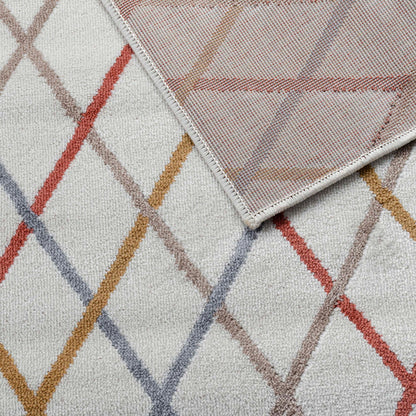 Ellis Diamond Trellis Modern Indoor Area Rug - Bone