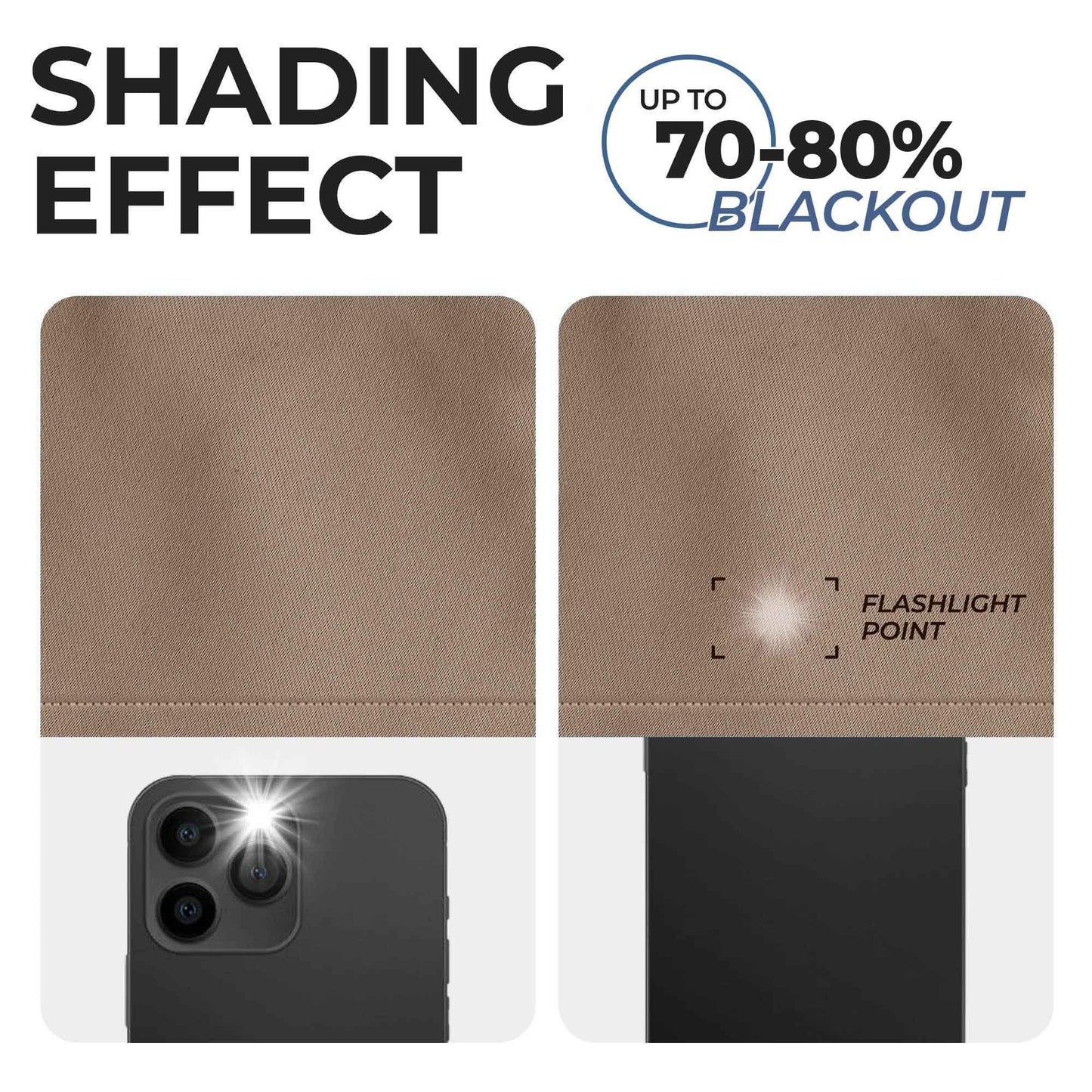 Linen Pattern Room Darkening Blackout Curtain Panel Set