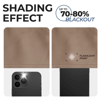 Linen Pattern Room Darkening Blackout Curtain Panel Set