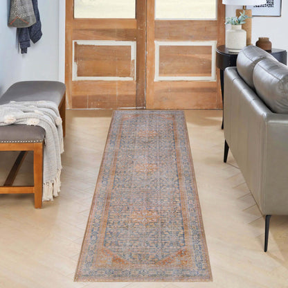 Traditional Oriental Medallion Power-Loomed Indoor Area Rug - Latte