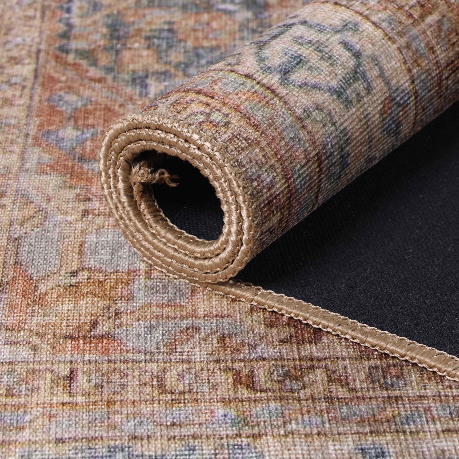 Traditional Oriental Medallion Power-Loomed Indoor Area Rug - Latte