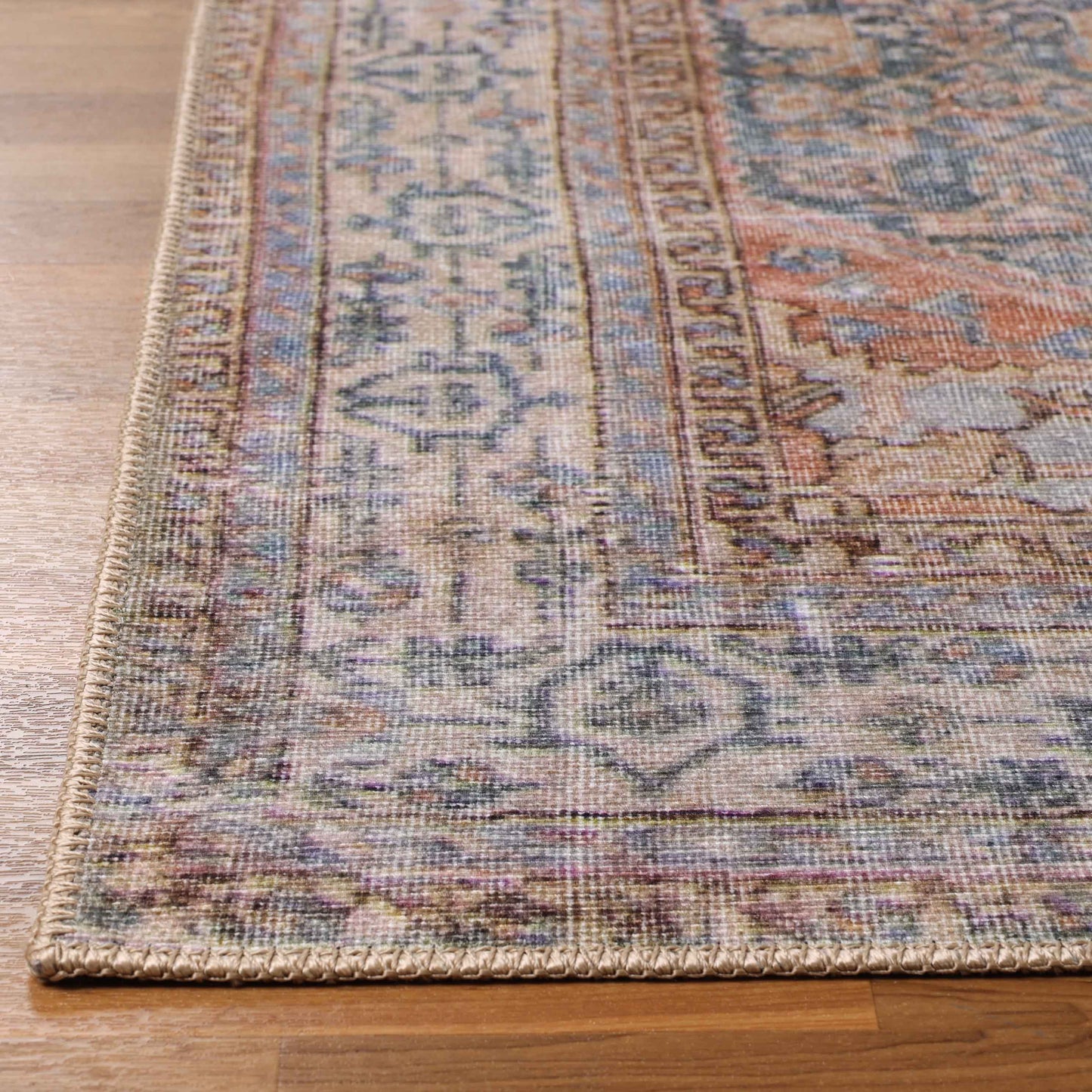 Traditional Oriental Medallion Power-Loomed Indoor Area Rug - Latte