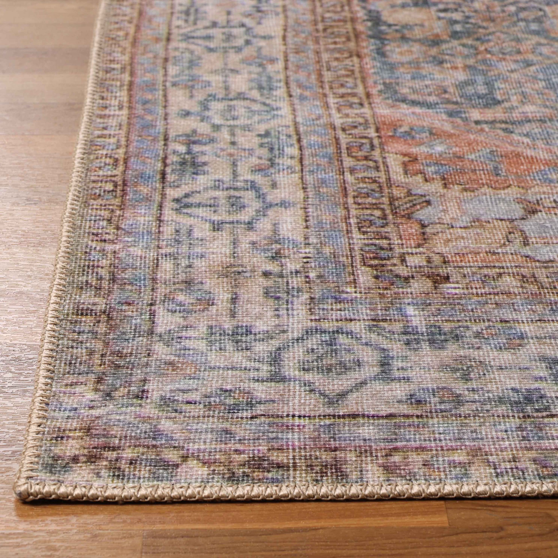 Traditional Oriental Medallion Power-Loomed Indoor Area Rug - Latte