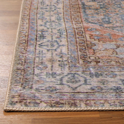 Traditional Oriental Medallion Power-Loomed Indoor Area Rug - Latte